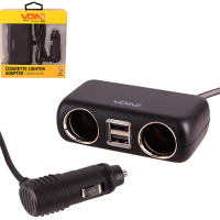 Подовжувач прикурювача VOIN на 2 виходи+2USB SC-2004L