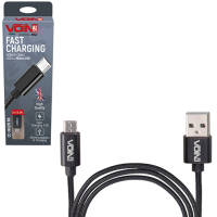 Кабель USB-Micro Voin 3A 2м black CC-1802M BK