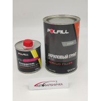 Грунт акриловий 2K 5:1 чорний POLFILL 750мл+затв.150мл