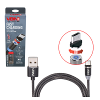 Кабель магнітний VOIN USB-Type 2,4A 2м чорний