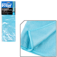 Серветка з мікрофібри блакитна 35*35см VITOL VR-02L-G
