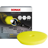 Полірувальний круг жовтий середній ексцентрик 143 мм Sonax 494341