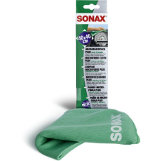 Серветка з мікрофібри зелена для скла і салону Sonax 416500