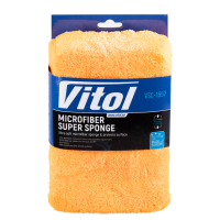 Губка для миття авто мікрофібра 20*14*7см Vitol