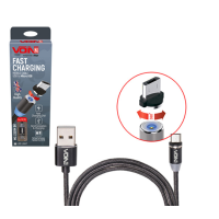 Кабель магнітний VOIN USB-Lightning 2,4A 1м чорний MC-2301L BK