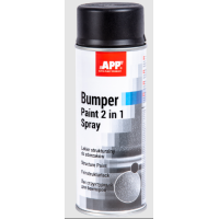 Бамперна фарба аерозоль Paint 2 in 1 чорна 400мл APP