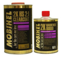 Лак акриловий 2K HS 2:1 Clearcoat 1л+затв.2К Hardener 8888 0.5л MOBIHEL