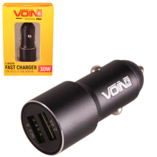 Автомобільний зарядний пристрій VOIN C-30207Q 30W 2USB