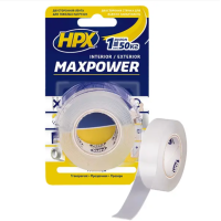 Стрічка-скоч двохстороння MAXPOWER HPX прозора 19мм*2м