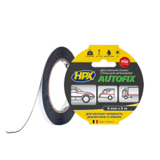 Стрічка-скоч двохстороння AUTOFIX HPX чорна 6мм*5м