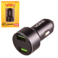 Автомобільний зарядний пристрій VOIN C-31209BK 2USB+вольтметр