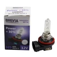 Автомобільна лампа Brevia +30% H9 12V 65W